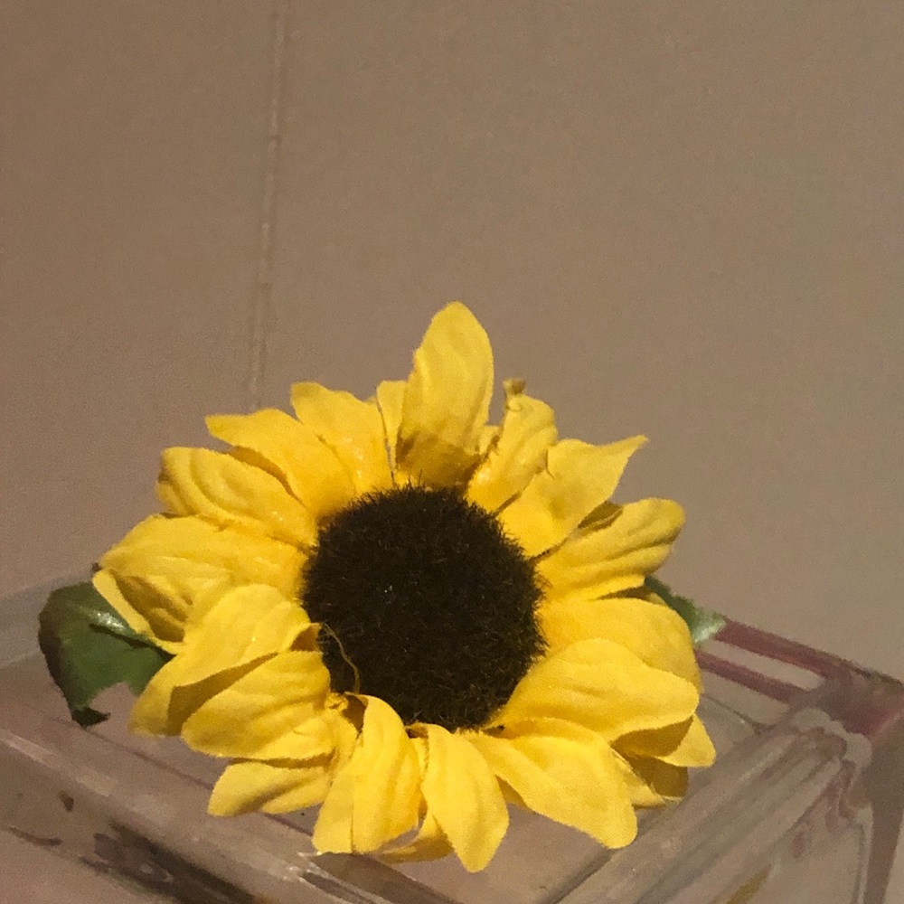 Homemade sunflower clips